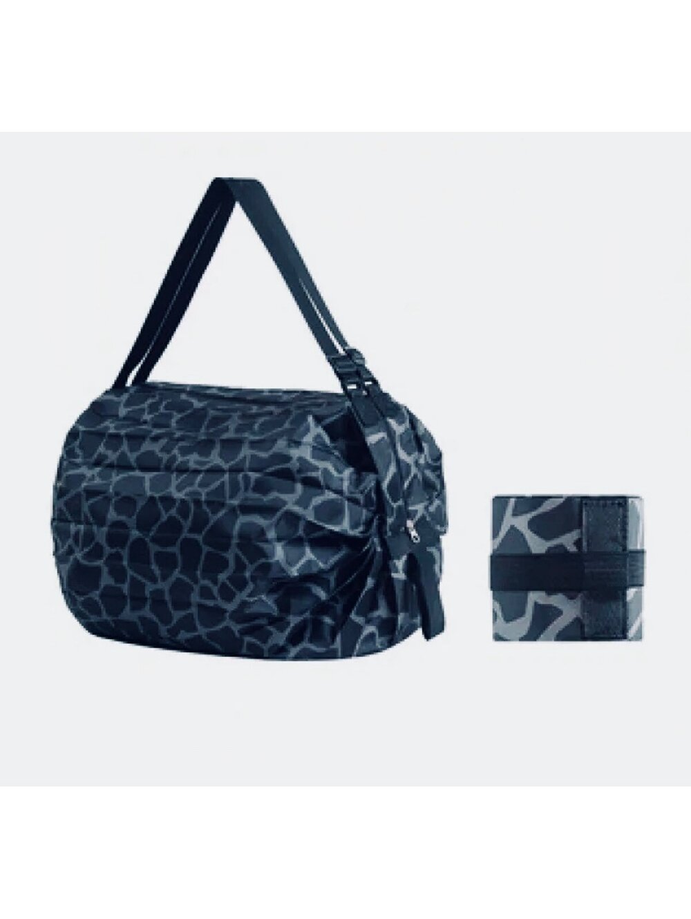 New - Ultra-Lightweight & Durable Foldable Duffel/ Shoulder Bag - Deep Gray /Bla